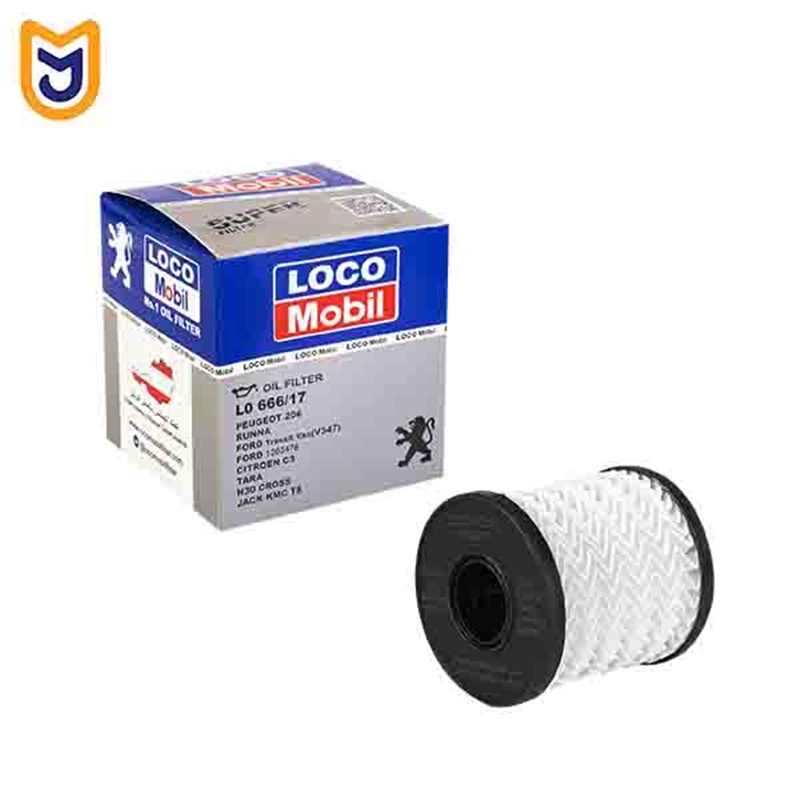 فیلتر روغن موتور لوکومبیل LOCO Mobil مدل LO666/17-2 پایه کوتاه مناسب پژو 207